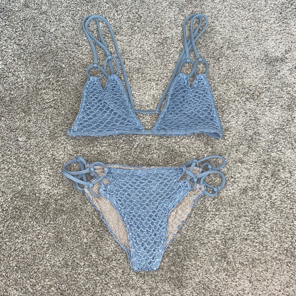Blue Acacia swim bottoms, Small